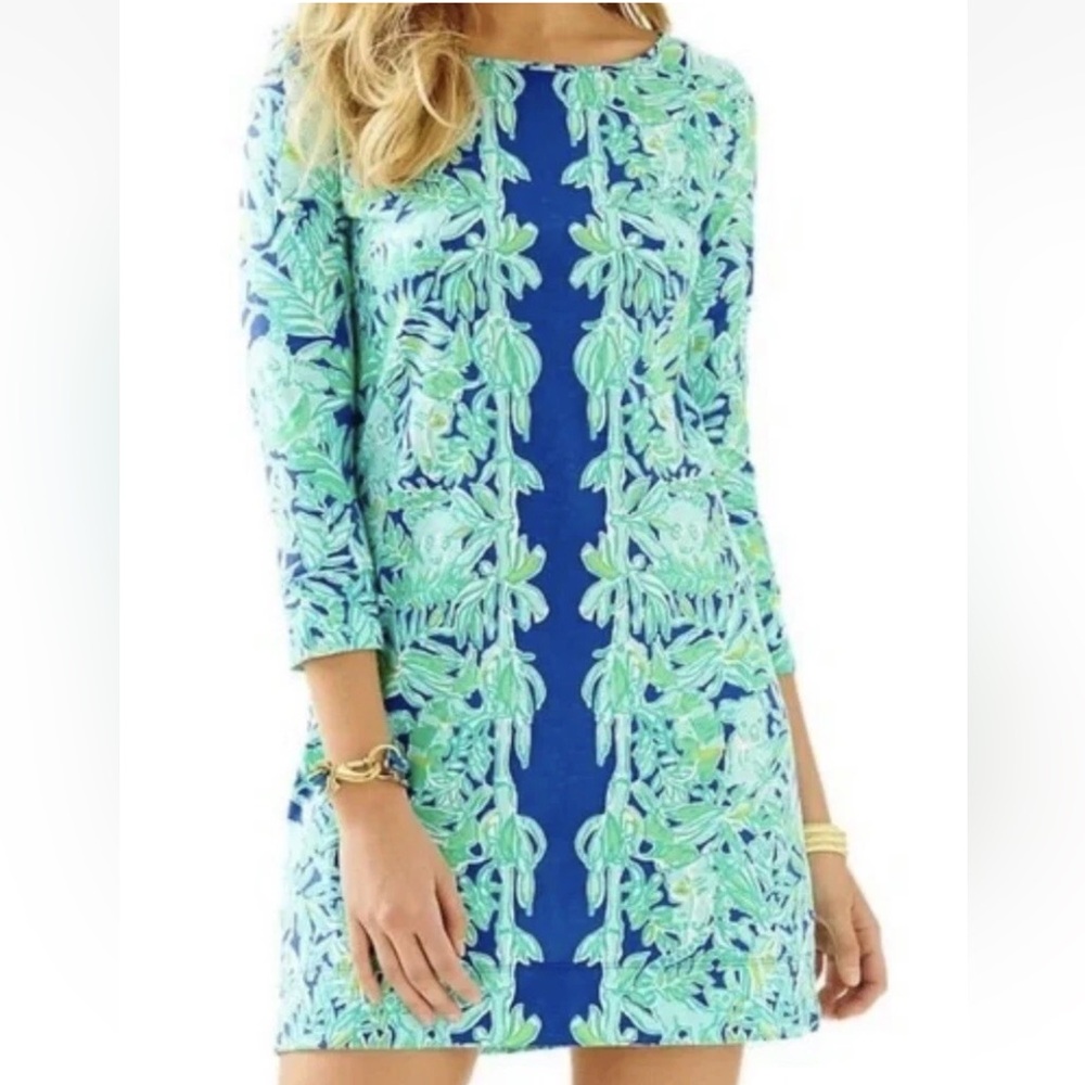 Lilly Pulitzer Marlowe Mini Dress Pima Cotton Women’s XL Koala of the Wild